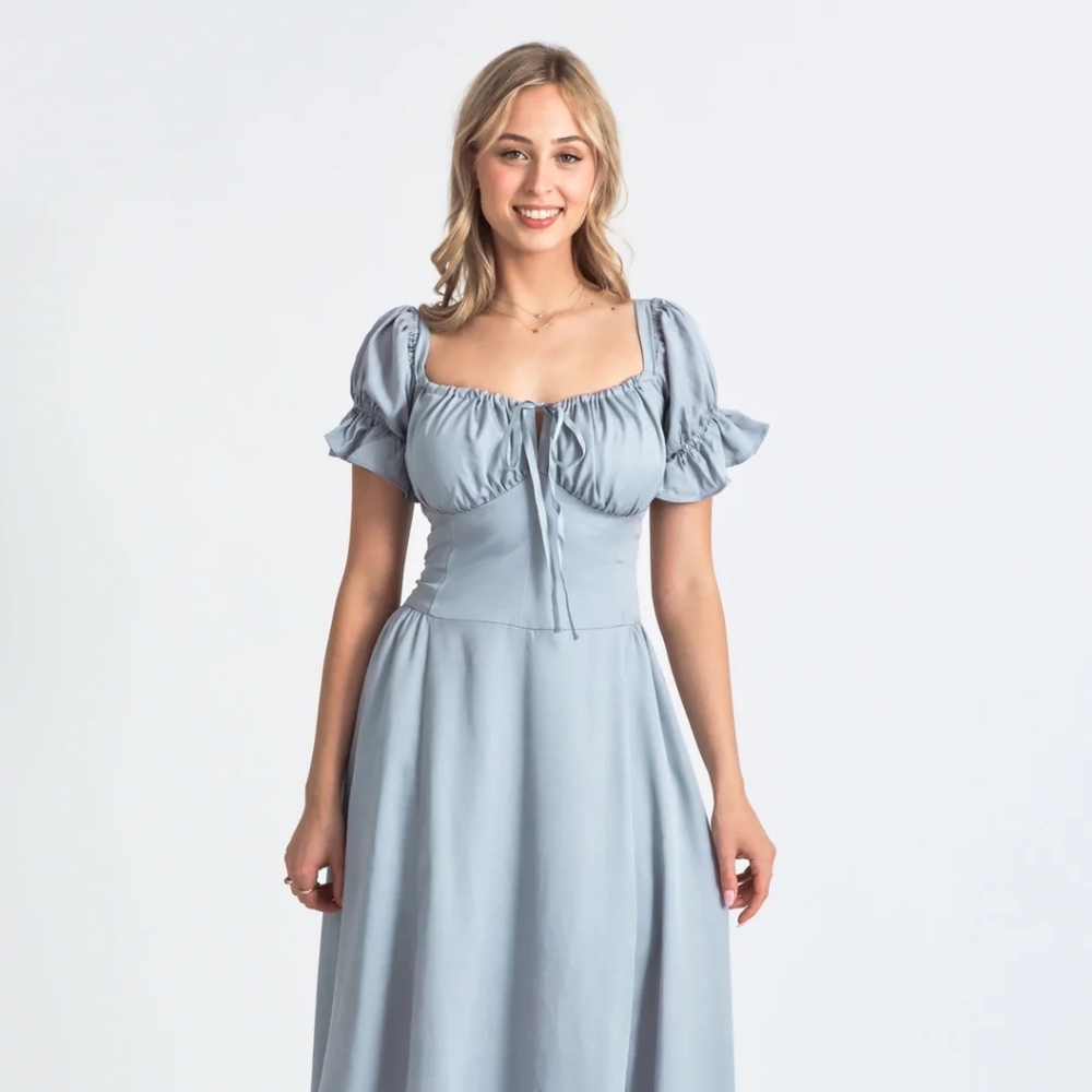 Aulieude Delilah Soft Blue Dress